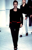 Helmut Lang Black Cardigan with the Red Stripe SS1997