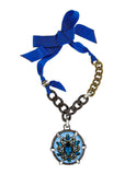 Lanvin Sapphire and Crystal Pendant Necklace Resort2013