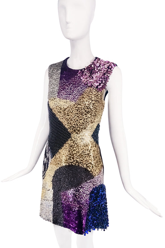 Philip Lim Multi color Gold Lavender Blue Silver Black Sequin Patchwor PaumLosAngeles Philip Lim Multi color Gold Lavender Blue Silver Black Sequin Patchwor PaumLosAngeles