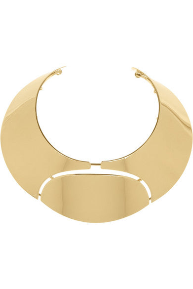 Lanvin Gold 'Oracle' Oversized Collar Choker Necklace SS2013