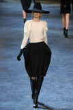 Lanvin Ivory White Silk Long Sleeve Drape Fall 2011