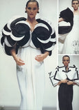 Roberto Capucci Alta Moda Black and White Circle Origami Jacket Circa 1987