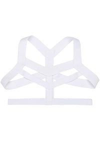 Vintage White Elastic Cross Harness Top