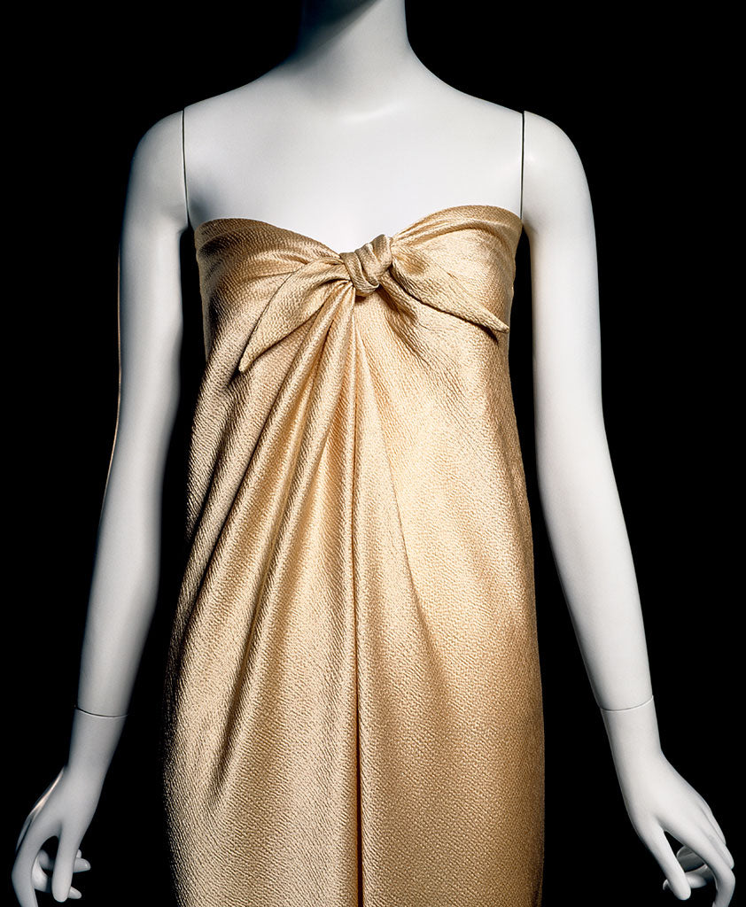 Vintage Emerald Hammered Satin Bustier Dress Halston Style PaumLosAngeles Vintage Emerald Hammered Satin Bustier Dress Halston Style PaumLosAngeles