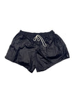American Apparel Black Liquid Shiny Drawstring Shorts