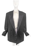 Ann Demeulemeester White Cotton Stretch Shirt with Matching Tie