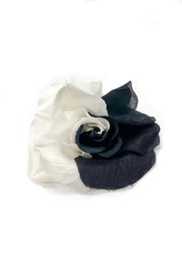 M&S Smallberg White and Black Silk Rose