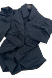 Boudicca Black Cotton Pouf Sleeve Shirt Blouse SS2006