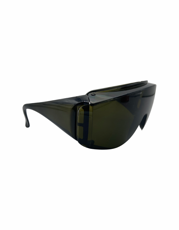 Boudicca Black Oversized Bladerunner Runway Sunglasses