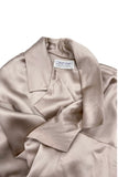 Calvin Klein Taupe Champagne Silk Vintage 80's Jacket Blouse Shirt