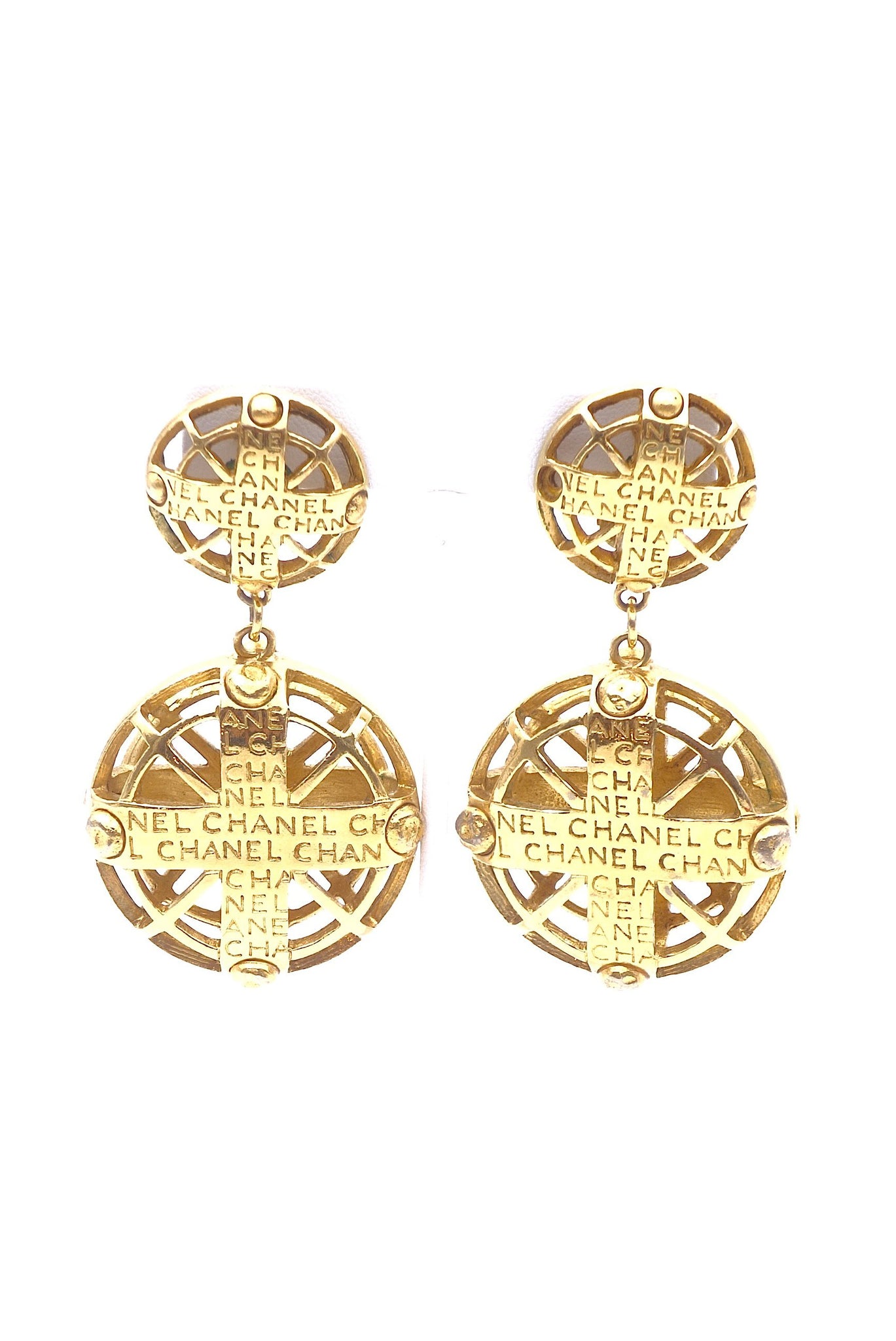 Chanel Cross Cage with Logo Statement Earrings - BOUTIQUE PURCHASE PRI –  PauméLosAngeles
