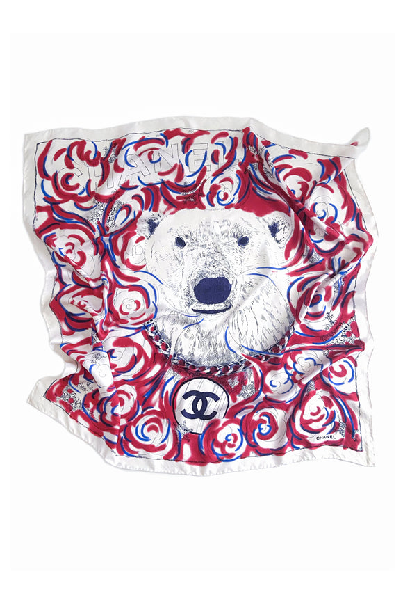 Chanel Polar Bear Logo Scarf NYFW2011