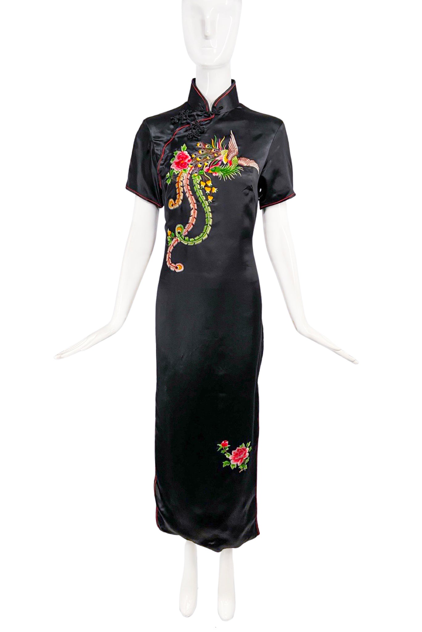 Vintage 1960's Golden Bee Chinoiserie Embroidered Dress Gucci Style PaumLosAngeles Vintage 1960's Golden Bee Chinoiserie Embroidered Dress Gucci Style PaumLosAngeles