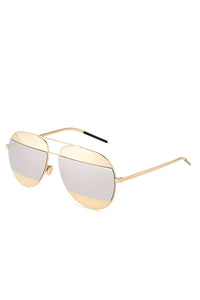 Dior Gold and Mirror Two Tone Aviator Sunglasses