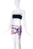 Christian Dior by John Galliano Logo Graffiti Wrap Skirt