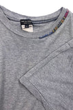 Comme des Garçons Homme Grey T-Shirt with Multicolor Stripe at Neck