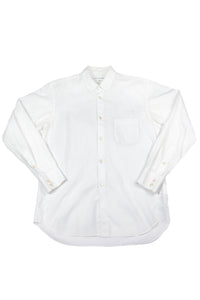 Comme Des Garcons White Shirt with Gold Clear Buttons