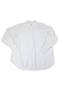 Comme des Garçons White Cotton Oversize Button-Up Shirt