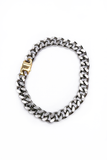 Cruize "Maxime" Silver Heavy Duty Short Chain with Gold Clasp