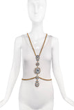 Vintage Gold Chain Crystal Body Harness