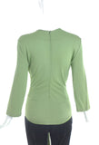 Givenchy Light Green V-Neck Top with Bow