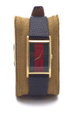 Vintage 1970's Gucci Classic Stripe Watch with Lizard Strap - BOUTIQUE PURCHASE PRICE