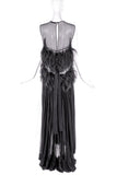 Vionnet Chiffon Feather Gown Dress
