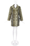 Blackburn Faux Fur Leopard Print Double Breasted Coat