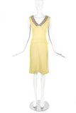 Miu Miu Yellow Top and Skirt Set with Embellishment SS2004 - BOUTIQUE PURCHASE PRICE