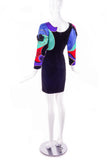 Louis Féraud Multi Color Patchwork Dress with Star Beading