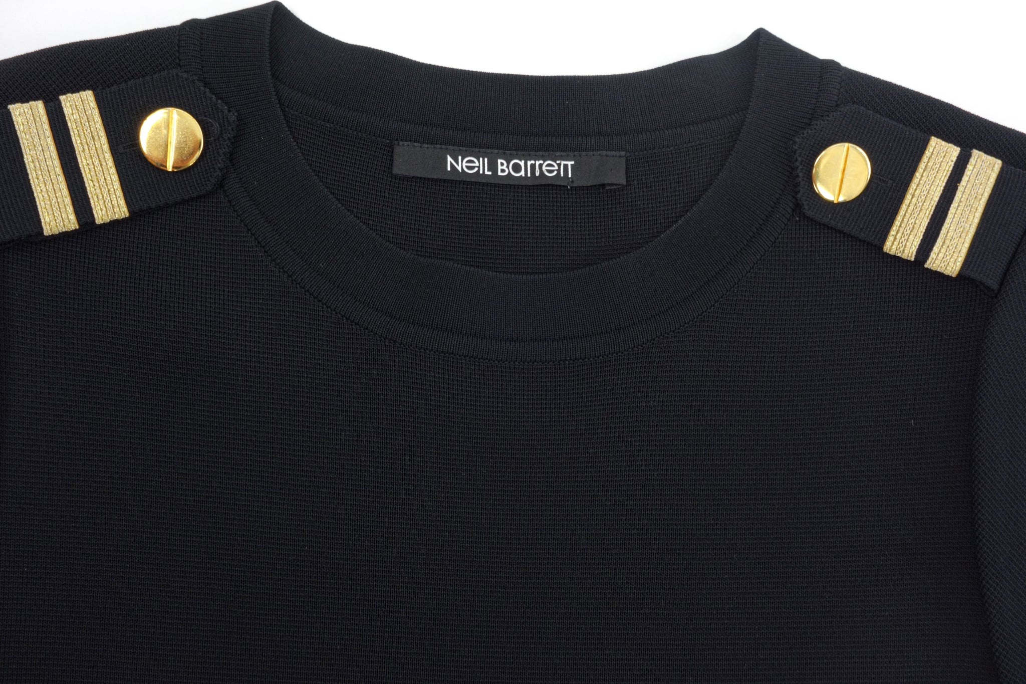 black sweater dress with gold buttons Cecilia Sweater Dress main image 1