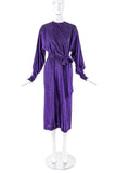 Giorgio Sant' Angelo Purple Metallic Dress with Belt - BOUTIQUE PURCHASE PRICE