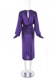 Giorgio Sant' Angelo Purple Metallic Dress with Belt - BOUTIQUE PURCHASE PRICE
