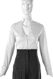 Yves Saint Laurent White Heart Shape Cut out Shirt - BOUTIQUE PURCHASE PRICE