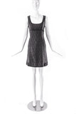 Miu Miu Black Shine Brocade Mini Shift Dress - BOUTIQUE PURCHASE PRICE