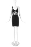 Sonia Rykiel Black Silk Negligee Dress with Lace Insert