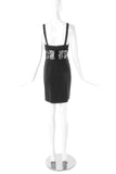 Sonia Rykiel Black Silk Negligee Dress with Lace Insert
