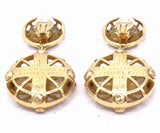 Chanel Cross Cage with Logo Statement  Earrings - BOUTIQUE PURCHASE PRICE