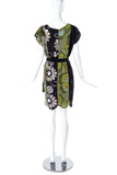 Anna Sui Green Lame and Black Sequin Floral Day Dress - BOUTIQUE PURCHASE PRICE