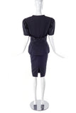 Vicky Tiel Couture Ruffled Heart Neckline Skirt Suit - BOUTIQUE PURCHASE PRICE