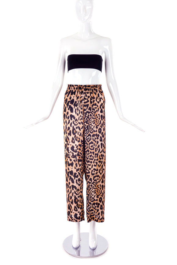 Paco Rabanne Leopard Print Silk Lounge Pants - BOUTIQUE PURCHASE PRICE