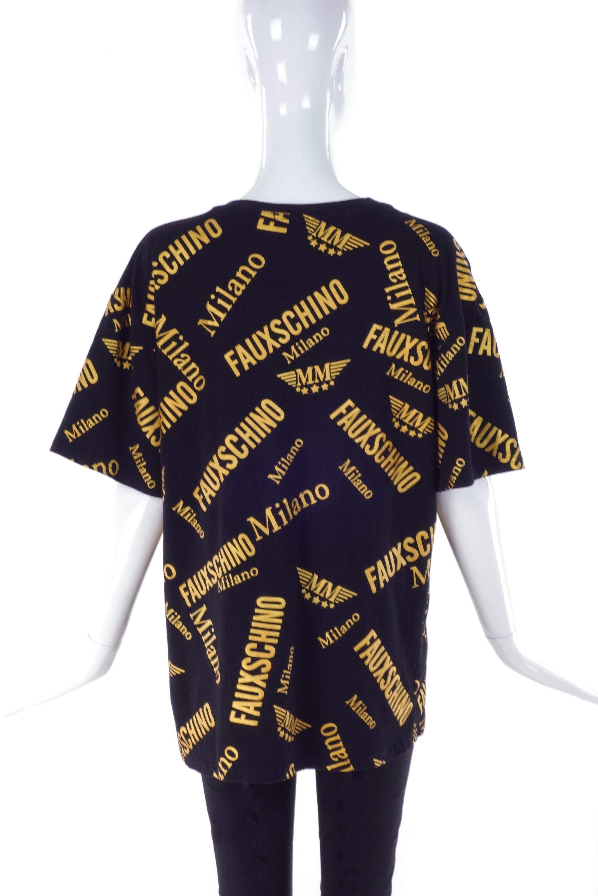 T-shirt Moschino Couture Homme Bleu – Taille S – Coton Bio – Pièce Rare