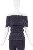 Yves Saint Laurent by Tom FordOff The Shoulder Ruched "Carmen" Top - BOUTIQUE PURCHASE PRICE