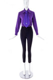 Vivienne Westwood Purple Orb Kipper Tie  & Vintage 70's Purple Penny Round Collar Shirt