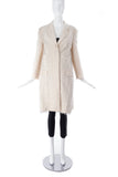 Helmut Lang Off White Fuzzy "Feather" Paper Coat
