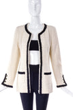Chanel Ivory and Black Tweed Jacket - BOUTIQUE PURCHASE PRICE
