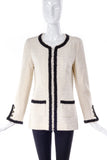 Chanel Ivory and Black Tweed Jacket - BOUTIQUE PURCHASE PRICE