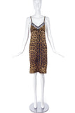 Dolce & Gabbana Dark Leopard and Lace Slip Dress
