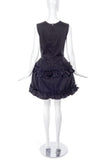 Simone Rocha Black Ruffle "Hoop" Shape Denim Dress