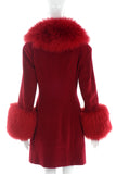 Vivienne Westwood Red Iconic Faux Fur 90's "Poodle" Coat